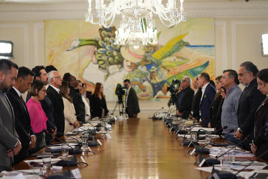 Consejo de Ministros antes de empezar. FOTO: COLPRENSA