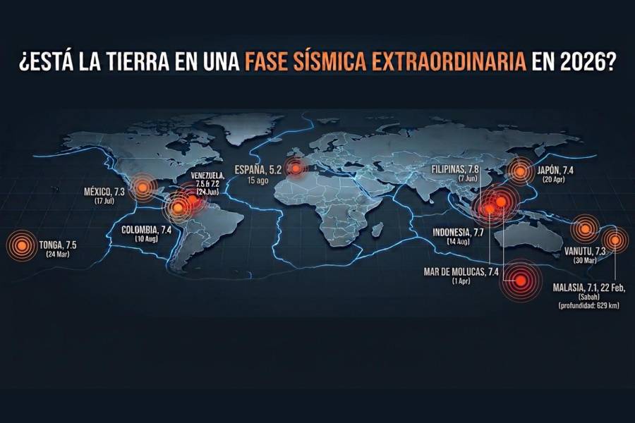 Sismos de gran magnitud registrados en 2026. Foto: diseño creado por El Colombiano con inteligencia artificial