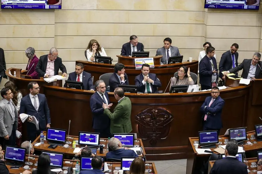  En la plenaria del Senado de la República, se aprobó, en debate, la reforma laboral. FOTO: Colprensa.