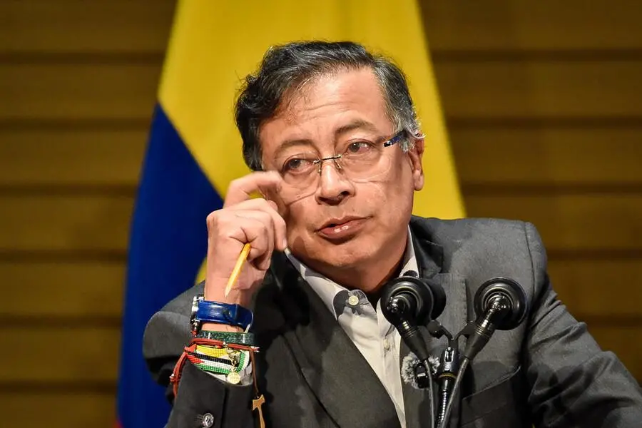 El presidente Gustavo Petro en un discurso. FOTO: COLPRENSA. 