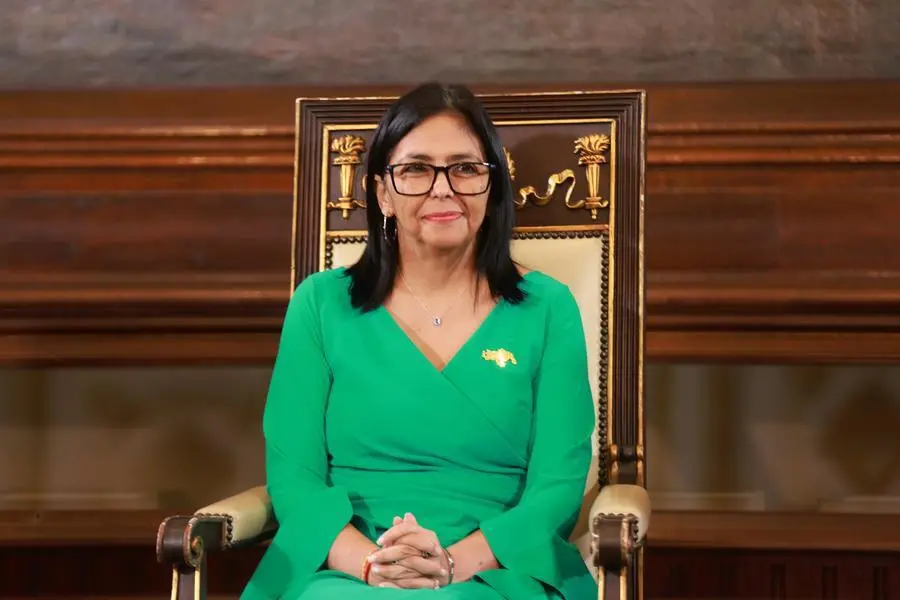 La presidenta interina de Venezuela, Delcy Rodríguez, habría solicitado un encuentro con su homólogo Donald Trump en la Casa Blanca. FOTO: XINHUA