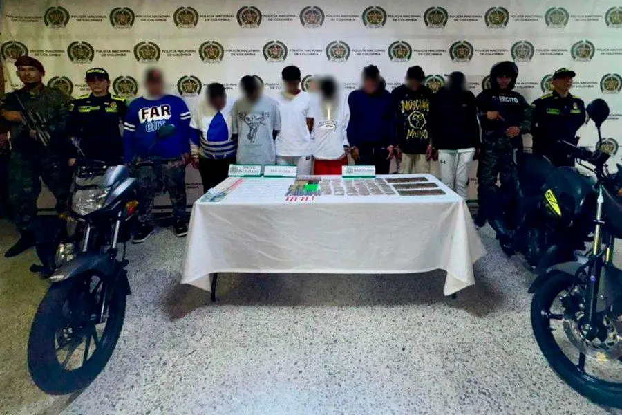 Los capturados fueron enviados a la cárcel y enfrentan delitos por concierto para delinquir y uso de menores para comisión de delitos. FOTO: CORTESÍA