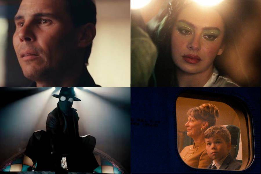 <i>Rafa, The Moment, Spider-Noir</i> y <i>Propeller one-way night coach</i> son algunas de las series y películas que se estrenarán en plataformas en mayo de 2026. FOTO: Netflix, A24, Sony y Apple TV.