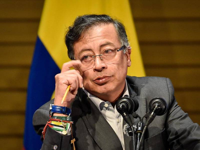El presidente Gustavo Petro en un discurso. FOTO: COLPRENSA. 