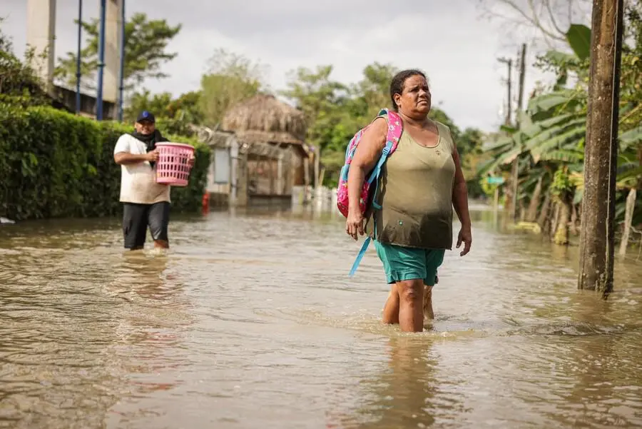 Fuertes inundaciones en el departamento de Córdoba. FOTO: Colprensa.