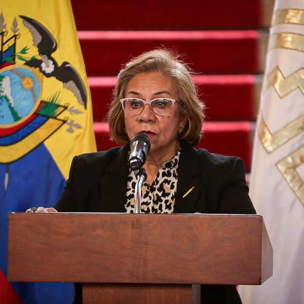 La canciller Rosa Villavicencio en una rueda de prensa. FOTO: COLPRENSA