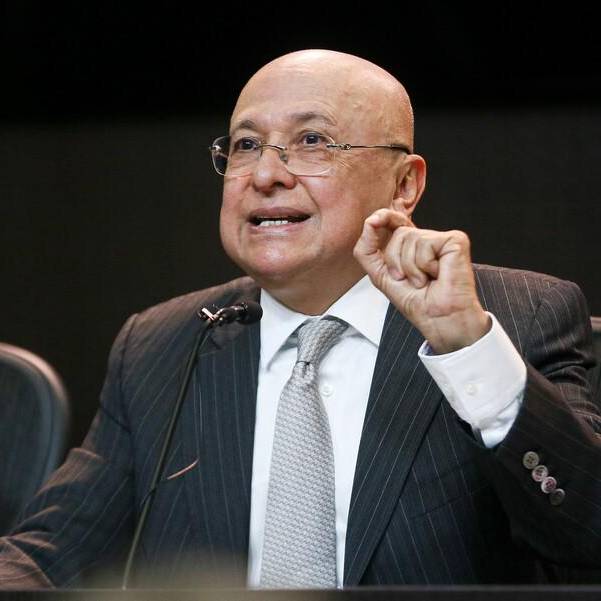 Eduardo Montealegre, Ministro de Justicia, en una rueda de prensa. FOTO: COLPRENSA