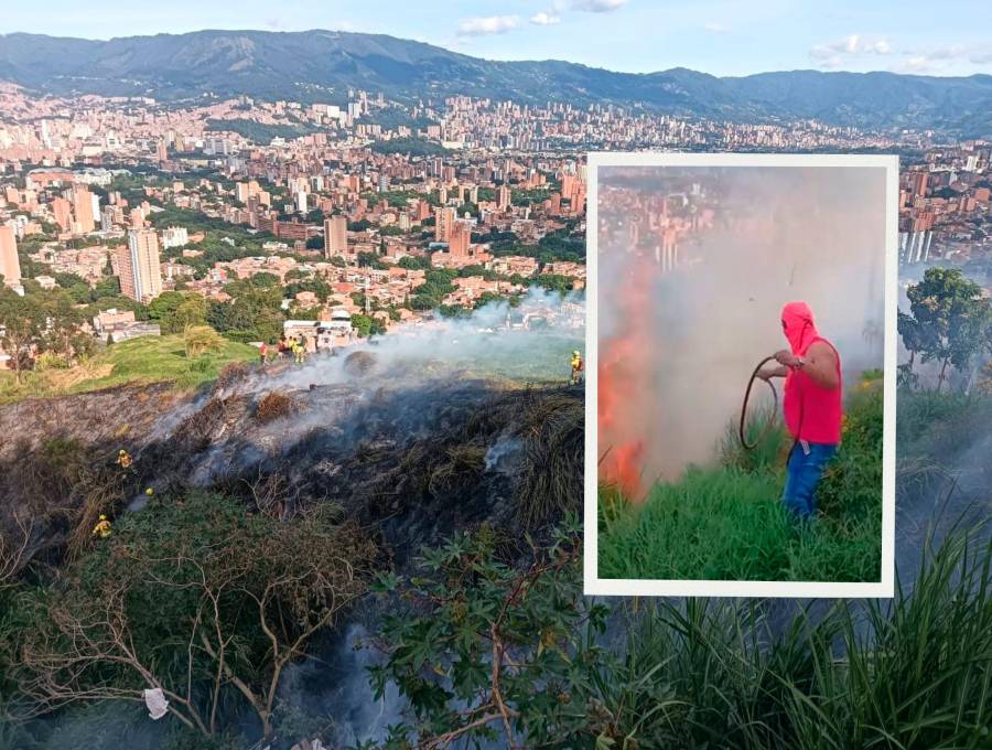 Con trapos y una manguera comunidad intentó apagar incendio en la 13/FOTOS: REDES SOCIALES