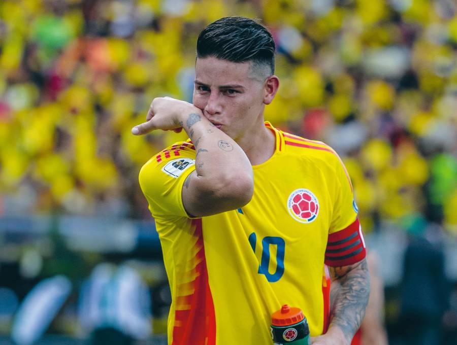 El volante cucuteño James Rodríguez lidera el listado de futbolistas que irán al Mundial Norteamérica 2026 con la Selección Colombia. Foto: Juan Antonio Sánchez