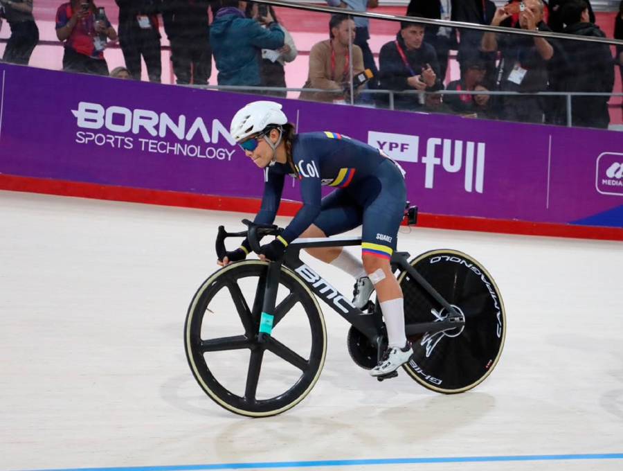 Lina Marcela Hernández ha sido protagonista dentro y fuera de la pista durante los Juegos Suramericanos de Argentina. FOTO: CORTESÍA FEDECICLIMO
