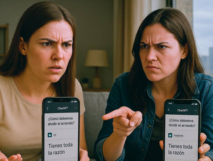 Cada vez más personas consultan estas apps en busca de apoyo emocional o resolver disputas, sin saber que estos modelos están diseñados para complacer más que para confrontar. FOTO generada con IA