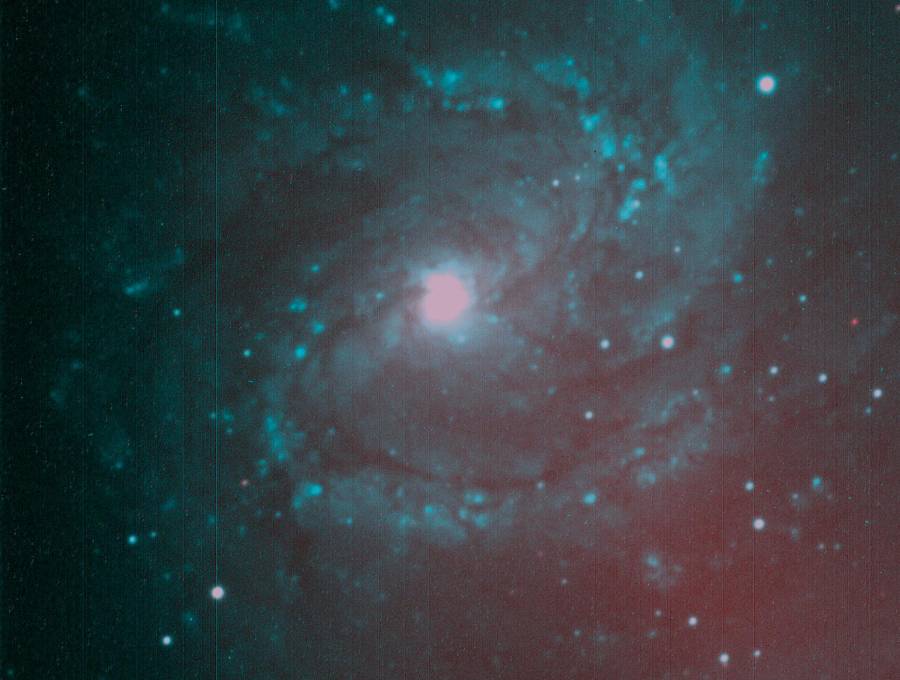 Esta es una de las imágenes recientes que capturó la cámara de la institución antioqueña para probarla. Se trata de la galaxia de los Mil Rubíes de la constelación de Hydra. FOTO<b><span class="mln_uppercase_mln"> instituto de física u de a. </span></b>