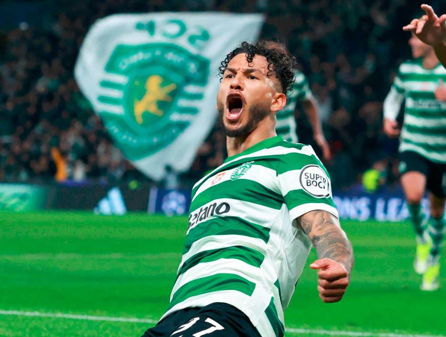 Luis Suárez se está acostumbrando a festejar en cada partido con el Sporting de Lisboa, lo que lo perfila como una opción prioritaria en la Selección Colombia. FOTO @SportingCP