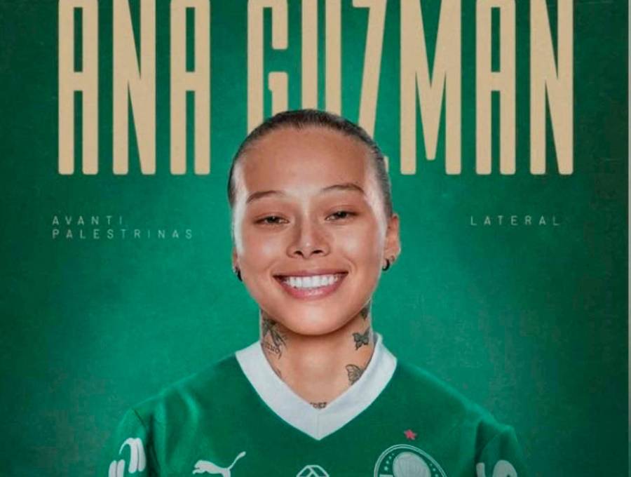 Así presentó Palmeiras a su nueva jugadora, la colombiana Ana María Guzmán, la defensora que llega de la Liga de Estados Unidos. FOTO TOMADA @PALMEIRASFEMENINO