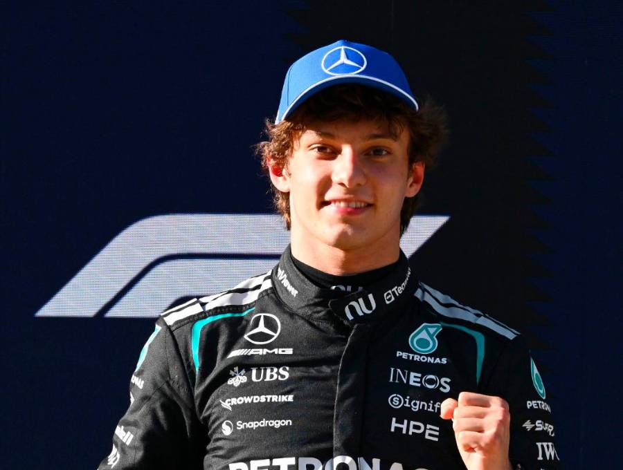 Si gana en China, Andrea Kimi Antonelli sería el segundo piloto más joven en coronarse en un Gran Premio de F1. Foto: <b>GETTY</b>