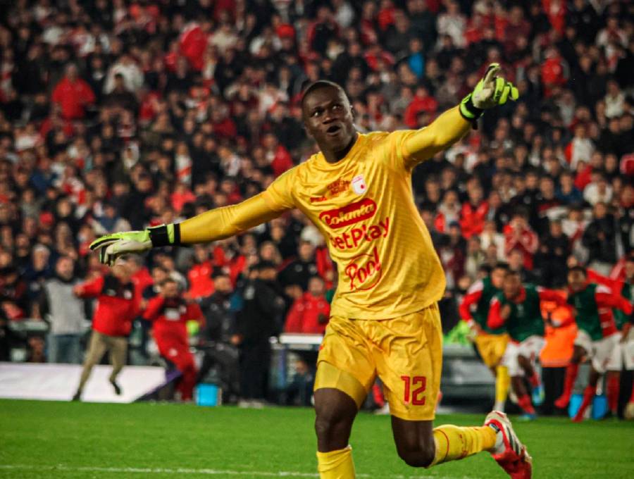 Weimar Banny Asprilla fue la gran figura de Santa Fe en la clasificación ante River Plate en los octavos de final de la Copa Sudamericana. FOTO X-SANTA FE