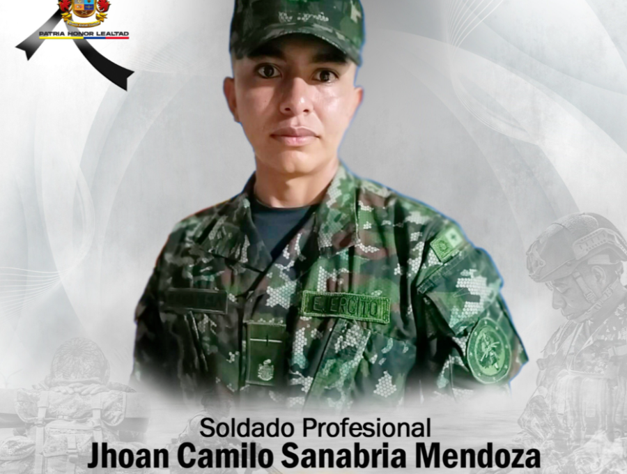 El soldado Jhoan Camilo Sanabria Mendoza falleció por la activación de un campo minado que habría sido instalado por el Clan del Golfo. Foto: cortesía Ejército nacional.