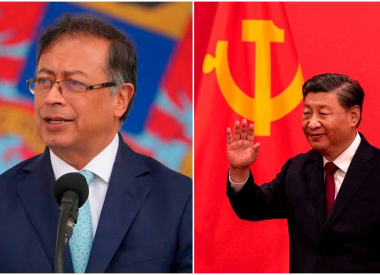 El presidente de Colombia, Gustavo Petro, podría reunirse con Xi Jinping en su visita a China. FOTOS: PRESIDENCIA Y GETTY 