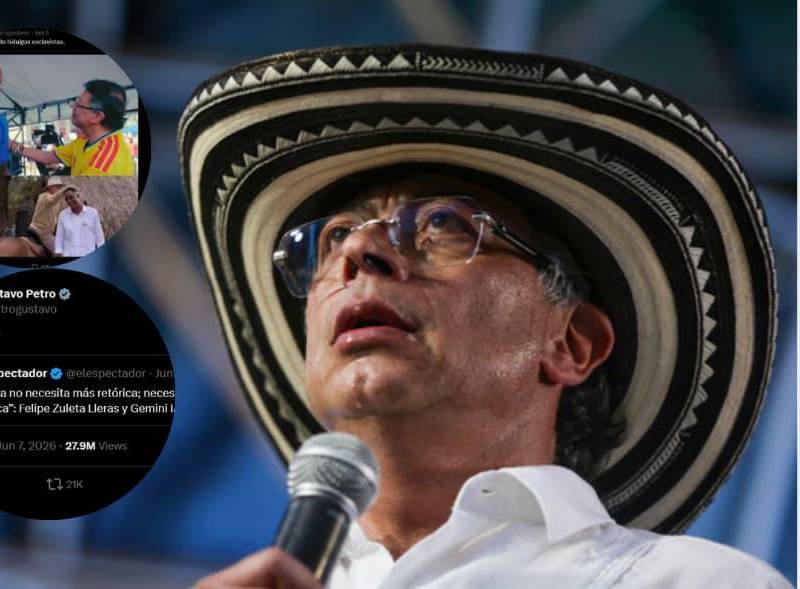 Las publicaciones de Gustavo Petro en X volvieron a generar controversia tras el caso de Yerry Mina, una discusión que reabrió debates sobre racismo, polarización política y el alcance de los mensajes presidenciales en redes sociales. FOTO: Colprensa, redes sociales.