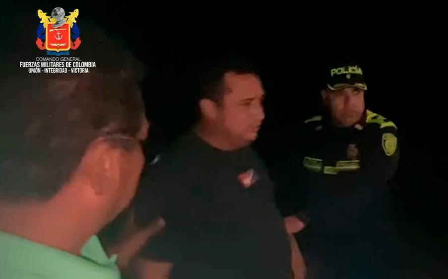 El concejal Juan Ricardo Martínez fue liberado en una zona cercana a Uribia, en La Guajira. FOTO: CORTESÍA FF.MM.