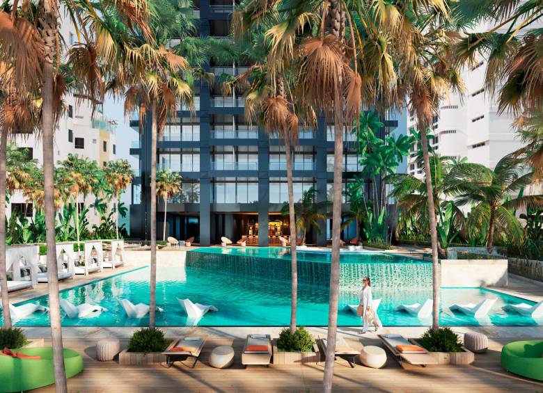 La zona de piscinas será una gran atracción de este proyecto inmobiliario. FOTO CORTESÍA