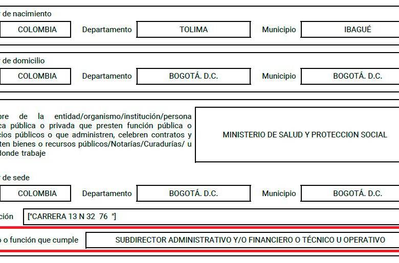 Description: Declaraciones de conflictos de interés de Mahecha Acosta.