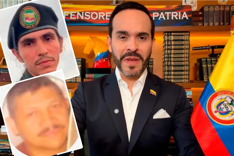 Abelardo de la Espriella, presidente electo de Colombia, declaró objetivo militar a “Alfred” (abajo) y “Andrey” (arriba). FOTOS: CORTESÍA.