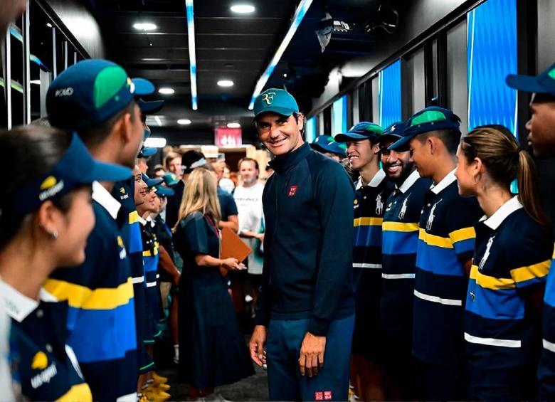 Roger Federer retorno al Arthur Ashe Stadium, escenario de su último Abierto de Estados Unidos en 2019, para disputar una exhibición junto a otras leyendas. FOTO INSTAGRAM FEDERER