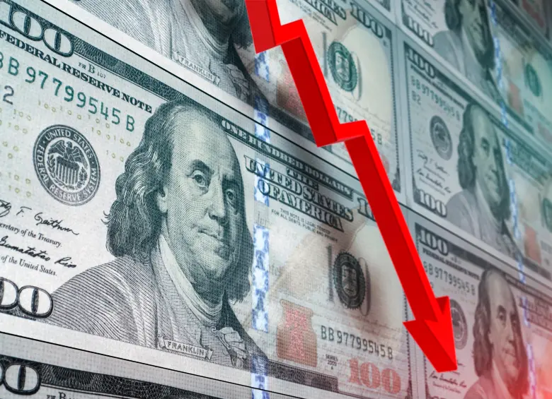 La cotización del dólar mantiene una tendencia bajista frente al peso colombiano. FOTO: GETTY