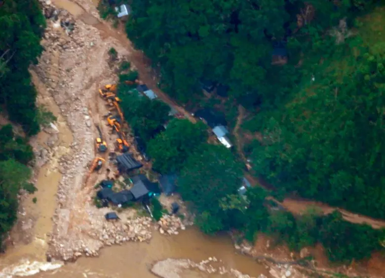 Fuerza Aeroespacial consolidó una operación con la minería ilegal en Antioquia. foto: CORTESÍA Oficina de Comunicaciones Públicas CACOM 5