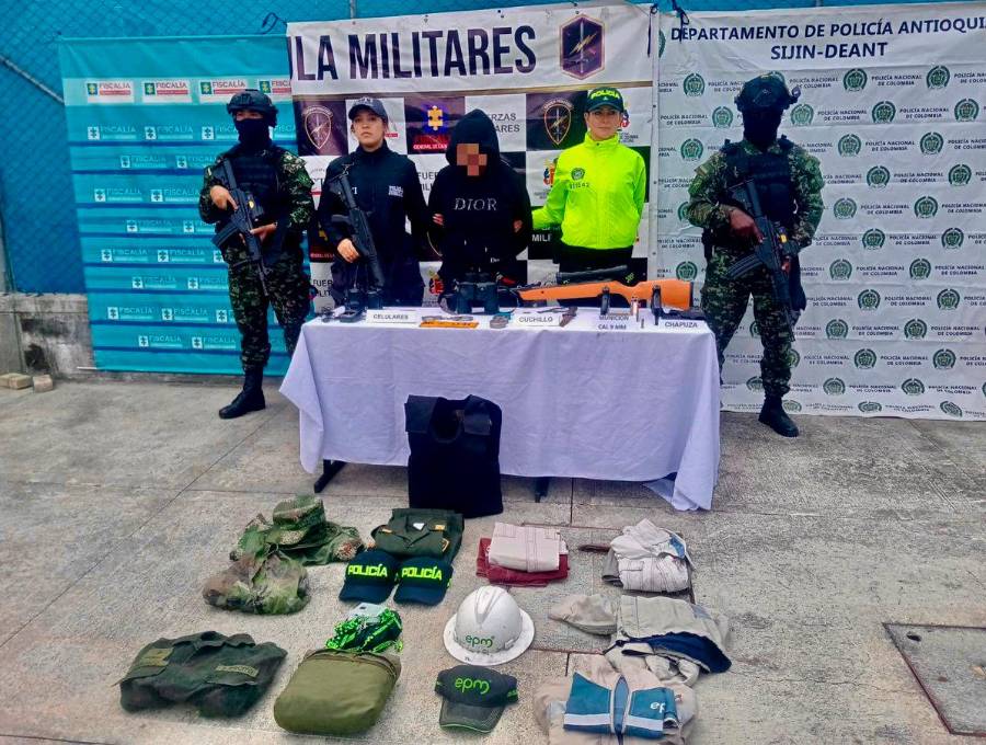 Una persona fue capturada por las autoridades durante el procedimiento policial. Foto: Cortesía.