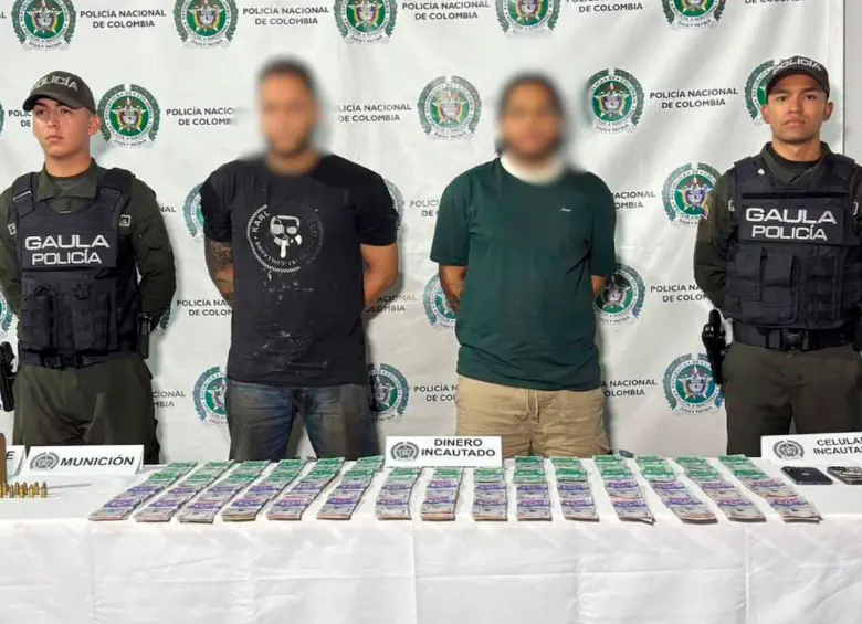 Imagen de la captura de alias “El Menor” y alias “El Cerrajero”. Foto: cortesía.