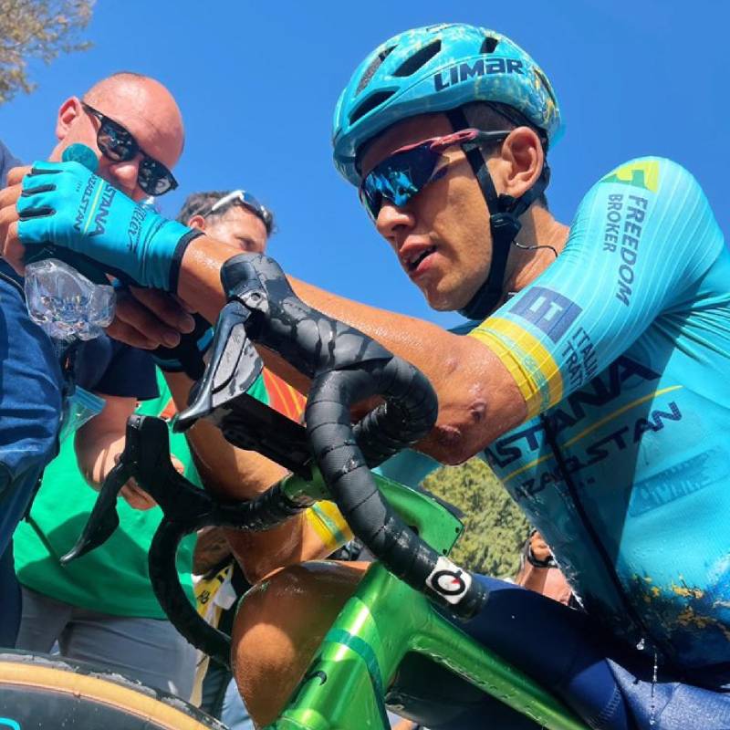 Harold Tejada, mejor colombiano en la Vuelta al País Vasco-2026. FOTO X-ASTANA