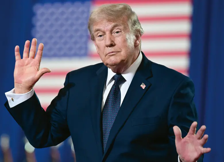 Donald Trump volvió a elevar la tensión comercial con Canadá al amenazar con bloquear las ventas de aviones Bombardier en Estados Unidos. foto Getty