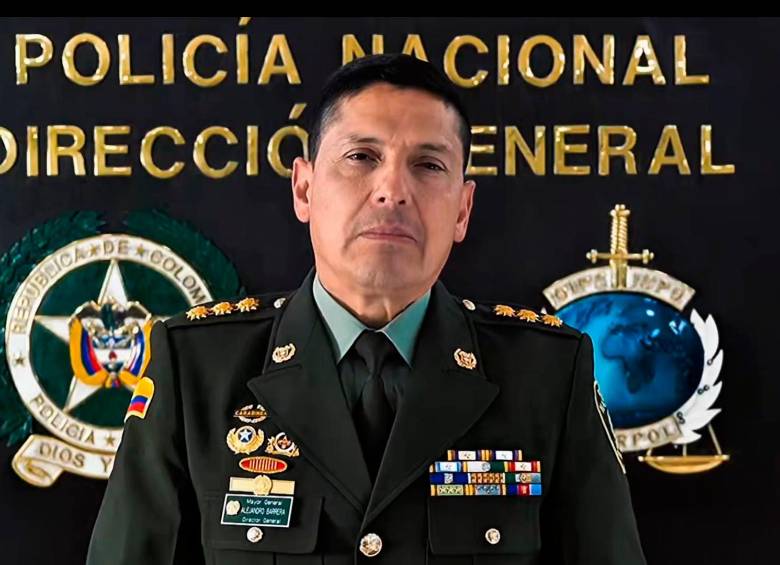Mayor General Jesús Alejandro Barrera, director de la Policía Nacional de Colombia. FOTO: CORTESÍA DE POLICÍA.
