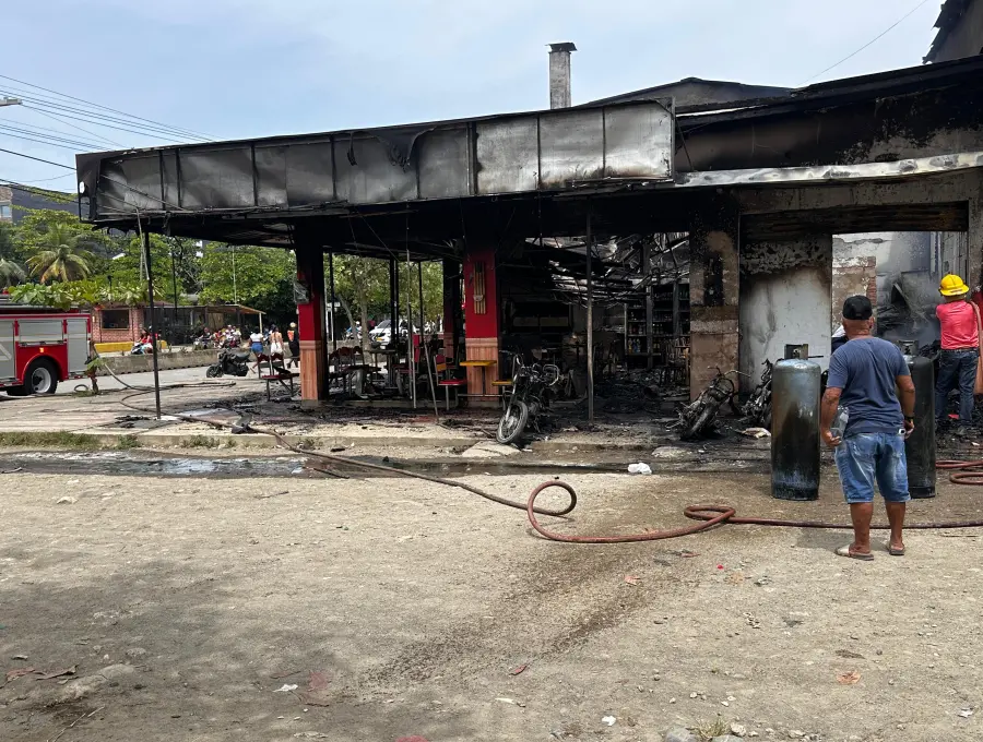 Foto del incendio en Turbo. Autor: cortesía
