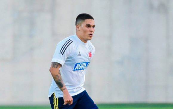 El volante antioqueño Juan Fernando Quintero, durante uno de los entrenamientos con la selección Colombia. FOTO CORTESÍA SELECCIÓN 