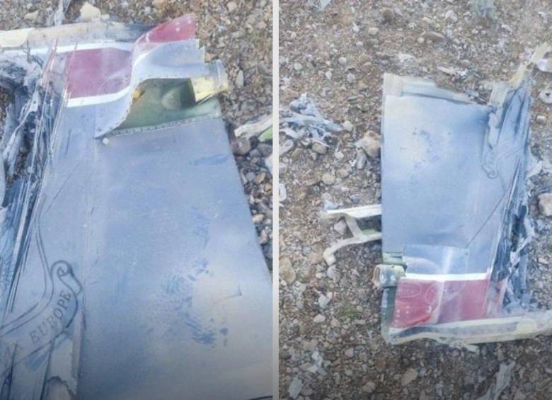 La prensa iraní difundió imágenes de los restos del aparato. Fotos: Guardia Revolucionaria Islámica