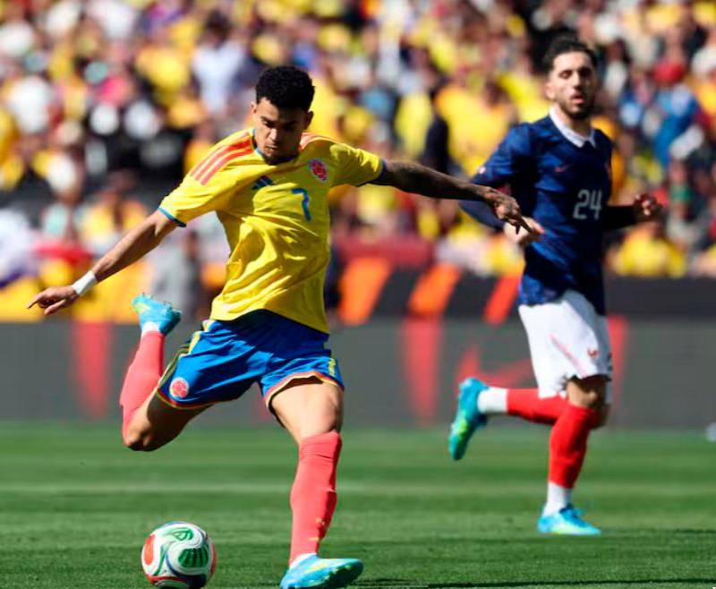 Luis Díaz fue de lo poco rescatable de Colombia en los partidos amistosos, intentó desequilibrar y muchas veces puso a sus compañeros en opción de gol. FOTO AFP