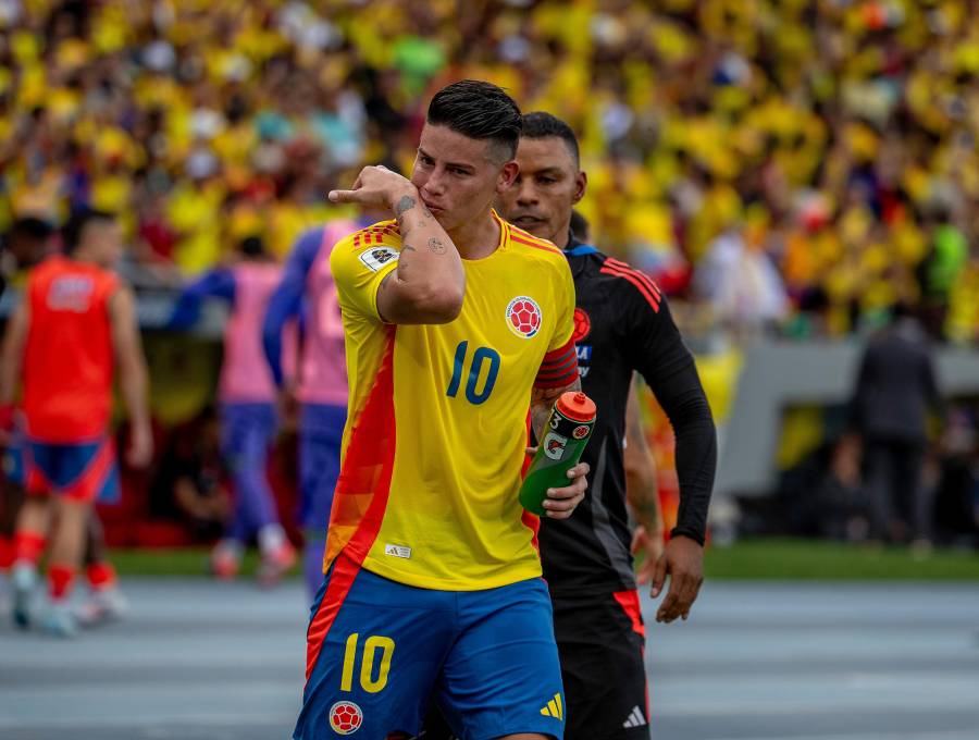 El volante James Rodríguez es el capitán de la Selección Colombia. Se alista para jugar el Mundial Norteamérica 2026. Foto: Juan Antonio Sánchez