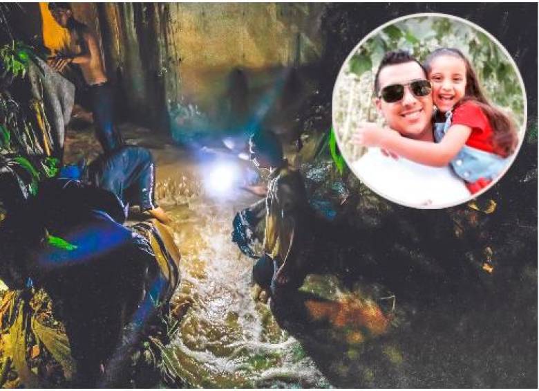 La búsqueda de Steven González y su hija Váleri ( (ambos en la foto ) comenzó la misma tarde del sábado cuando fueron arrastrados por una corriente de agua en el Ajizal. FOTO camilo Suárez