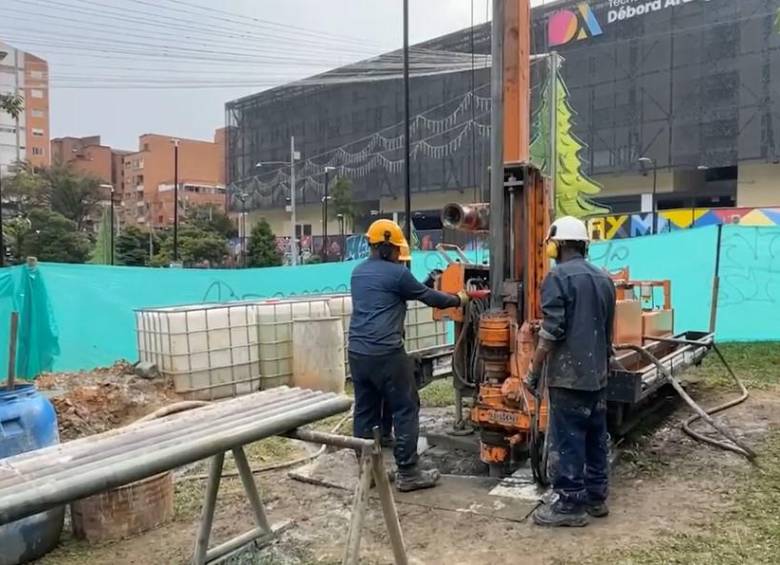 Otra de las excavaciones hecha en el municipio de Envigado por el Área Metropolitana. FOTO: Cortesía