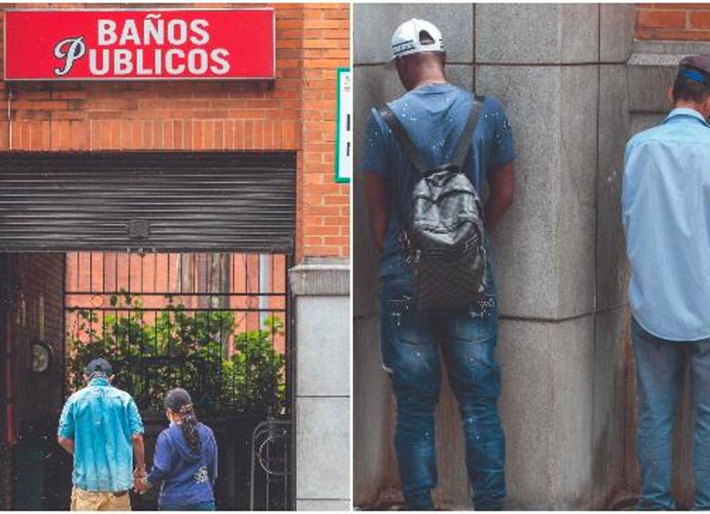 Los baños de San Antonio, junto con los de la Biblioteca EPM, son las únicas instalaciones sanitarias fijas en el Centro. Sin embargo, por su precio muchos no pueden acceder. FOTO EDWIN BUSTAMANTE