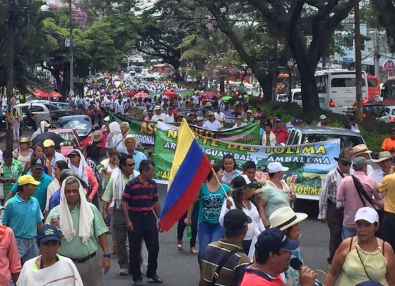 Los arroceros anunciaron bloqueos en la vía Villavicencio - Puerto López, vía Espinal - Guamo, vía Campoalegre - Yaguará y en la troncal de Occidente en San Marcos hasta que se dé una solución inmediata. FOTO: Cortesía