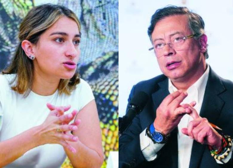 Laura Sarabia y el presidente Gustavo Petro. Fotos: cortesía