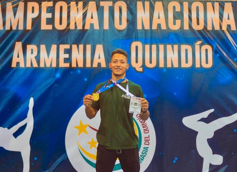 Camilo fue campeón nacional de parkour en Armenia en 2021. Foto: Cortesía