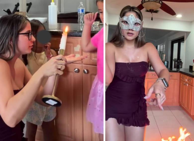 Meliza Campos Sanchéz fue arrestada tras incendiar su casa y quemar con velas a sus hijas. FOTOS: Capturas de video