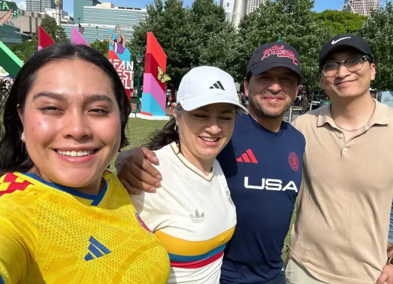 La familia colombiana que fue por el ICE en el aeropuerto de Atlanta. FOTO: Tomada de CNN-cortesía
