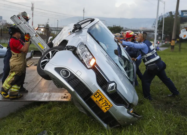 Imagen de referencia de un accidente de tránsito ocurrido en el municipio de Sabaneta Foto: Manuel Saldarriaga Quintero