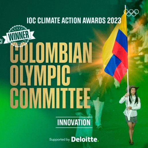 Comité Olímpico Colombiano fue uno de los ganadores de los <b>Premios a la Acción Climática. </b>FOTO X (ANTERIORMENTE TWITTER) @Deloitte